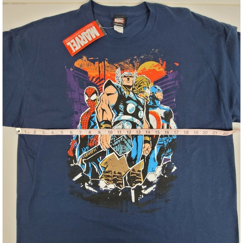 2010 Mad Engine Marvel-THOR- Spider-Man, Captain America XL, Navy Blue  NEW! - Picture 5 of 9